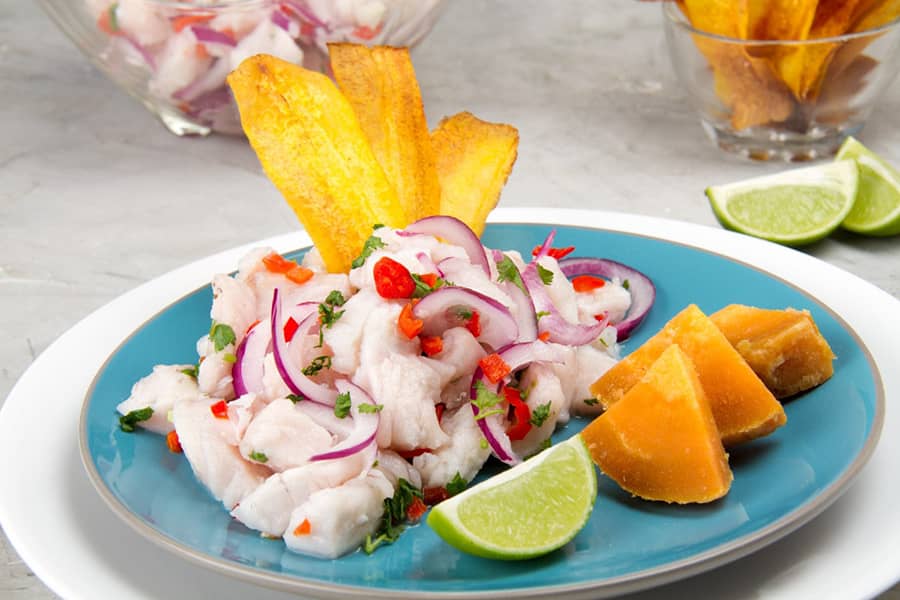 The raw fish dish of ceviche is the national dish of which country?